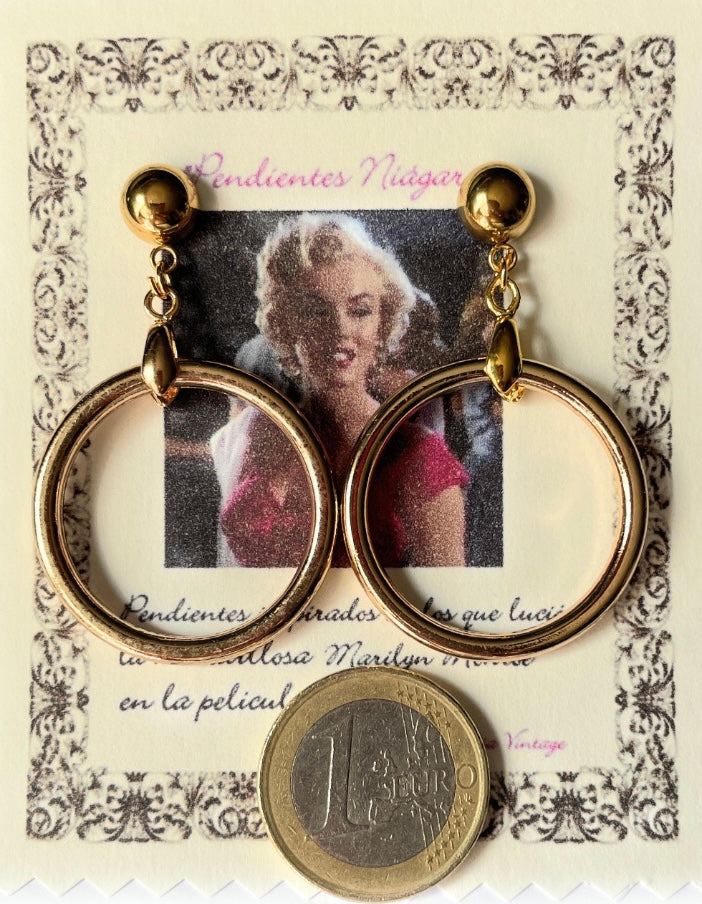 Pendientes Retro MARILYN MONROE - "Niágara" - antialérgicos - retro inspired 60s